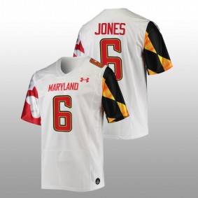 Jeshaun Jones Maryland Terrapins College Football 2022-23 White Replica #6 Jersey