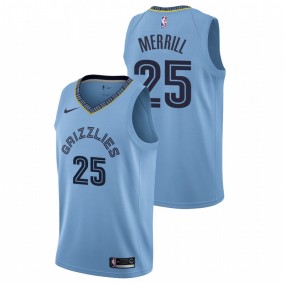 Sam Merrill Memphis Grizzlies Blue Statement Edition 2020 NBA Draft Jersey