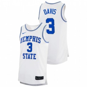 Kendric Davis #3 White Memphis Tigers 2022-23 College Basketball Jersey