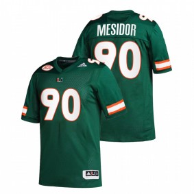 Akheem Mesidor Miami Hurricanes College Football Green #90 Jersey