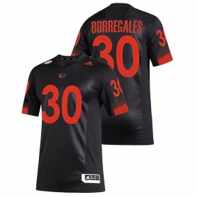 Andres Borregales Miami Hurricanes 2021-22 Black Miami Nights 2.0 Premier Strategy Jersey