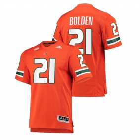 Bubba Bolden Miami Hurricanes 2021-22 Orange College Football Premier Jersey