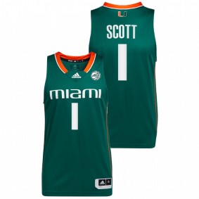 Durand Scott #1 Green Miami Hurricanes Alumni College Basketball Jersey