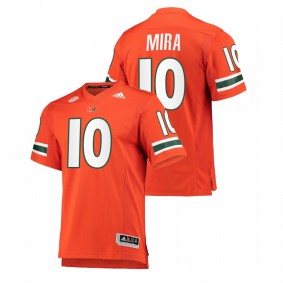 George Mira Miami Hurricanes Orange College Football Retired number Jersey