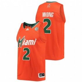 Miami Hurricanes Isaiah Wong 2022 Orange Reverse Retro Men Jersey