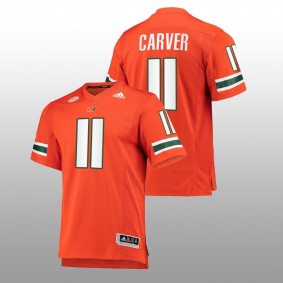 Jackson Carver Miami Hurricanes College Football 2022 Orange #11 Jersey