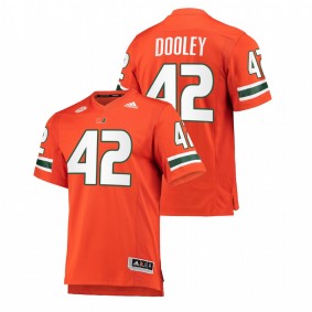 Jim Dooley Miami Hurricanes Orange College Football Retired number Jersey