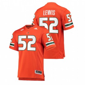 Ray Lewis Miami Hurricanes Orange College Football NFL Alumni Jersey