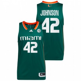 Reggie Johnson #42 Green Miami Hurricanes Alumni College Basketball Jersey