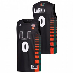 Shane Larkin #0 Black Miami Hurricanes Alumni College Basketball Jersey