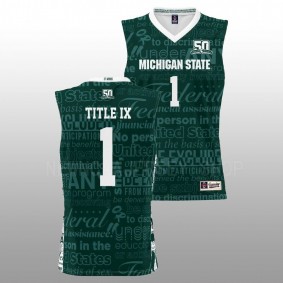 Michigan State Spartans Green 2022 Title IX Men Jersey