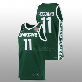 A.J. Hoggard #11 Green Michigan State Spartans 2022-23 5.24 Honor Patch Replica Basketball Jersey