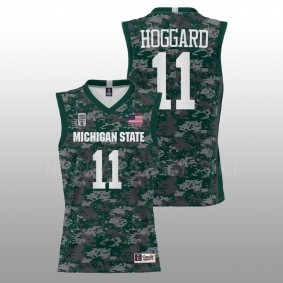 A.J. Hoggard #11 Green Michigan State Spartans Carrier Classic Game 2022 Armed Forces Jersey