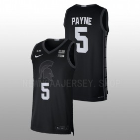 Adreian Payne #5 Black Michigan State Spartans 5.24 Honor Patch Limited Basketball Jersey