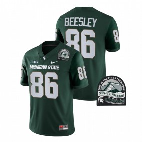 Drew Beesley Michigan State Spartans 2021 Peach Bowl Champions Green CFP #86 Jersey