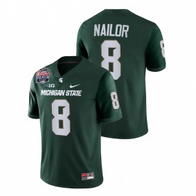 Jalen Nailor Michigan State Spartans 2021 Peach Bowl Green College Football Playoff #8 Jersey