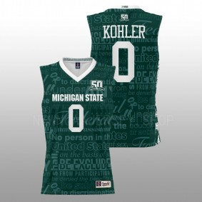 Michigan State Spartans Jaxon Kohler Green 2022 Title IX Men Jersey