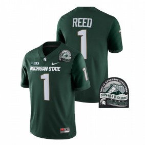 Jayden Reed Michigan State Spartans 2021 Peach Bowl Champions Green CFP #1 Jersey