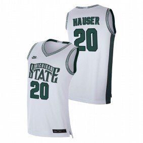 Joey Hauser Michigan State Spartans 2020-21 White College Basketball Limited Retro Jersey