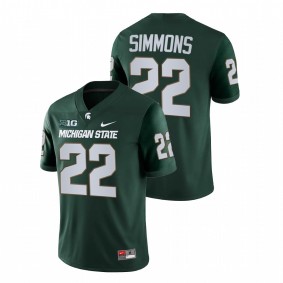 Jordon Simmons Michigan State Spartans 2021-22 Green College Football Game Jersey