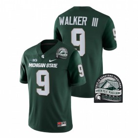 Kenneth Walker III Michigan State Spartans 2021 Peach Bowl Champions Green CFP #9 Jersey