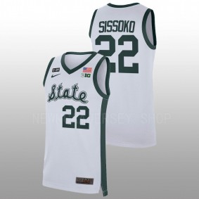 Michigan State Spartans Mady Sissoko 2022-23 White Retro Basketball Limited Men Jersey