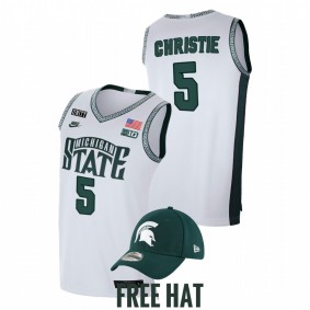 Max Christie #5 White Michigan State Spartans 2021-22 Retro Limited College Basketball Jersey