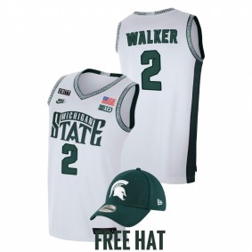 Tyson Walker #2 White Michigan State Spartans 2021-22 Retro Limited College Basketball Jersey