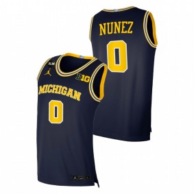 Men Michigan Wolverines Adrien Nunez Navy College Basketball BLM Jersey