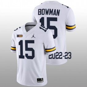 Alan Bowman Michigan Wolverines College Football 2022-23 White Game #15 Jersey