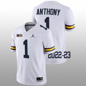 Andrel Anthony Michigan Wolverines College Football 2022-23 White Game #1 Jersey