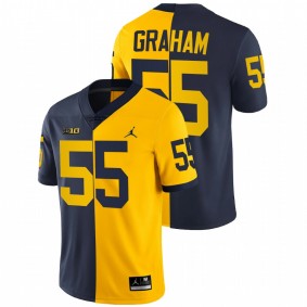 Brandon Graham Michigan Wolverines Navy Maize Split Edition NFL Alumni #55 Jersey