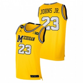 Men Michigan Wolverines 2021 #23 Yellow Brandon Johns Jr. Limited BLM Social Justice Jersey