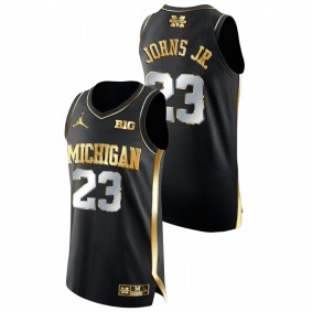 Brandon Johns Jr. Michigan Wolverines Black Golden Edition College Basketball Jersey