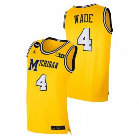 Men Michigan Wolverines 2021 #4 Yellow Brandon Wade Limited BLM Social Justice Jersey