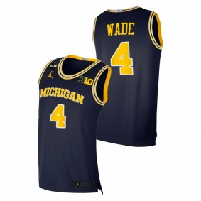 Men Michigan Wolverines Brandon Wade Navy College Basketball BLM Jersey