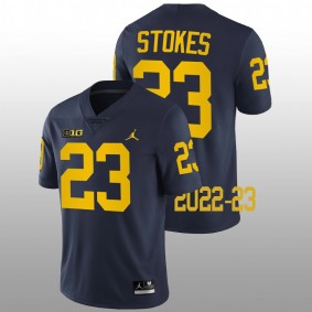 C.J. Stokes Michigan Wolverines College Football 2022-23 Navy Game #23 Jersey