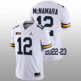 Cade McNamara Michigan Wolverines College Football 2022-23 White Game #12 Jersey