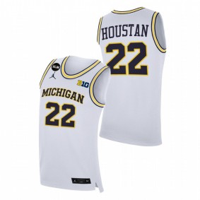 Caleb Houstan #22 White Michigan Wolverines 2022-23 College Basketball Jersey