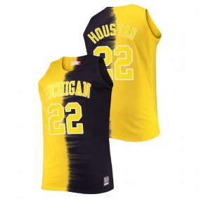 Caleb Houstan #22 Navy Maize Michigan Wolverines Color Crash Classic Tie-Dye Jersey