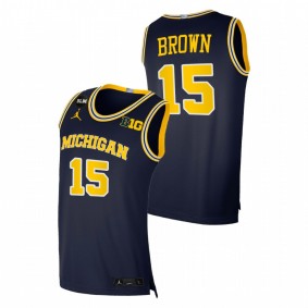 Men Michigan Wolverines Chaundee Brown Navy College Basketball BLM Jersey