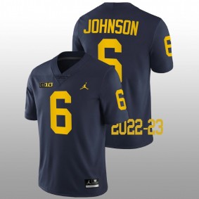 Cornelius Johnson Michigan Wolverines College Football 2022-23 Navy Game #6 Jersey