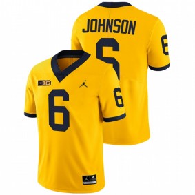 Men Michigan Wolverines Cornelius Johnson #6 Maize College Football Limited Jersey