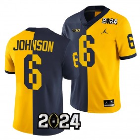 Men's Cornelius Johnson Michigan Wolverines 2024 College Football Playoff Mazie Navy #6 National Championship Jersey