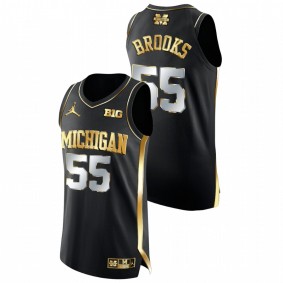 Eli Brooks Michigan Wolverines Black Golden Edition College Basketball Jersey