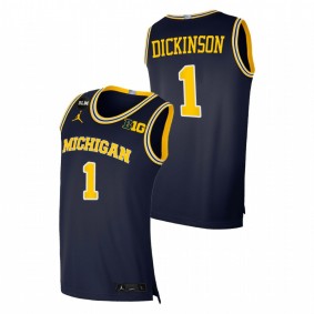 Men Michigan Wolverines Hunter Dickinson Navy College Basketball BLM Jersey