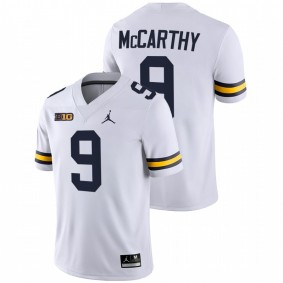 Men Michigan Wolverines J.J. McCarthy #9 White College Football Game Jersey