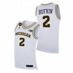 Kobe Bufkin #2 White Michigan Wolverines 2022-23 College Basketball Jersey