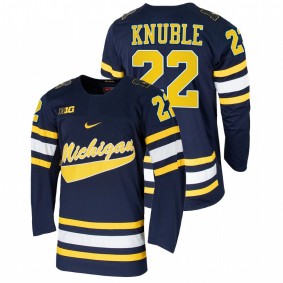 Michigan Wolverines Mike Knuble #22 Navy Alumni Hockey Jersey Men