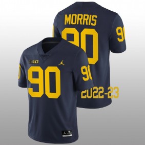 Mike Morris Michigan Wolverines College Football 2022-23 Navy Game #90 Jersey